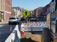 Cross walk channelization within the work zone