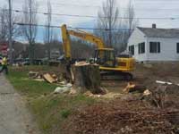 Hallowell's new parking lot off Central Street