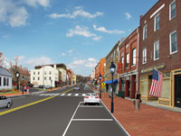 Hallowell Water St. Project: Central St. Looking North