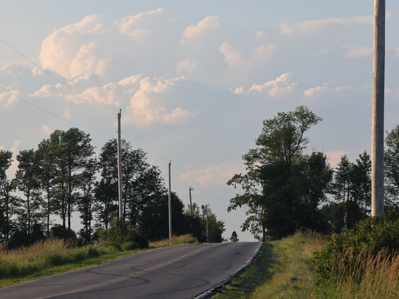 Powerlines in China on Parmenter Hill.