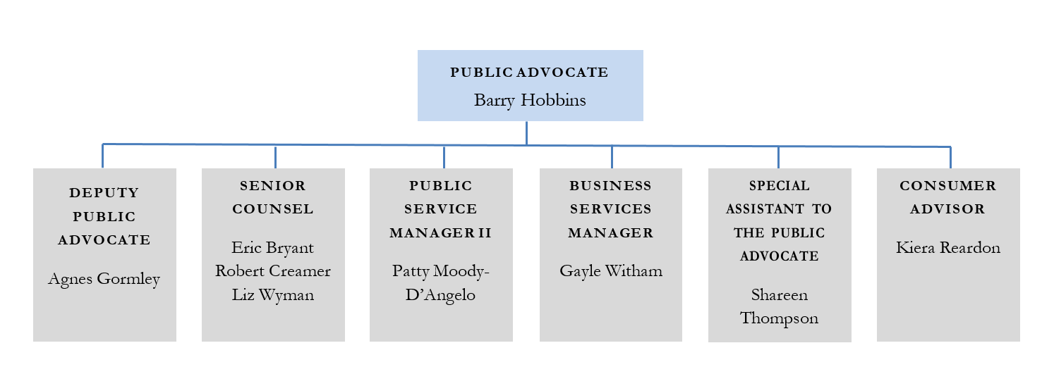 2019 maine office of the public advocate staff chart