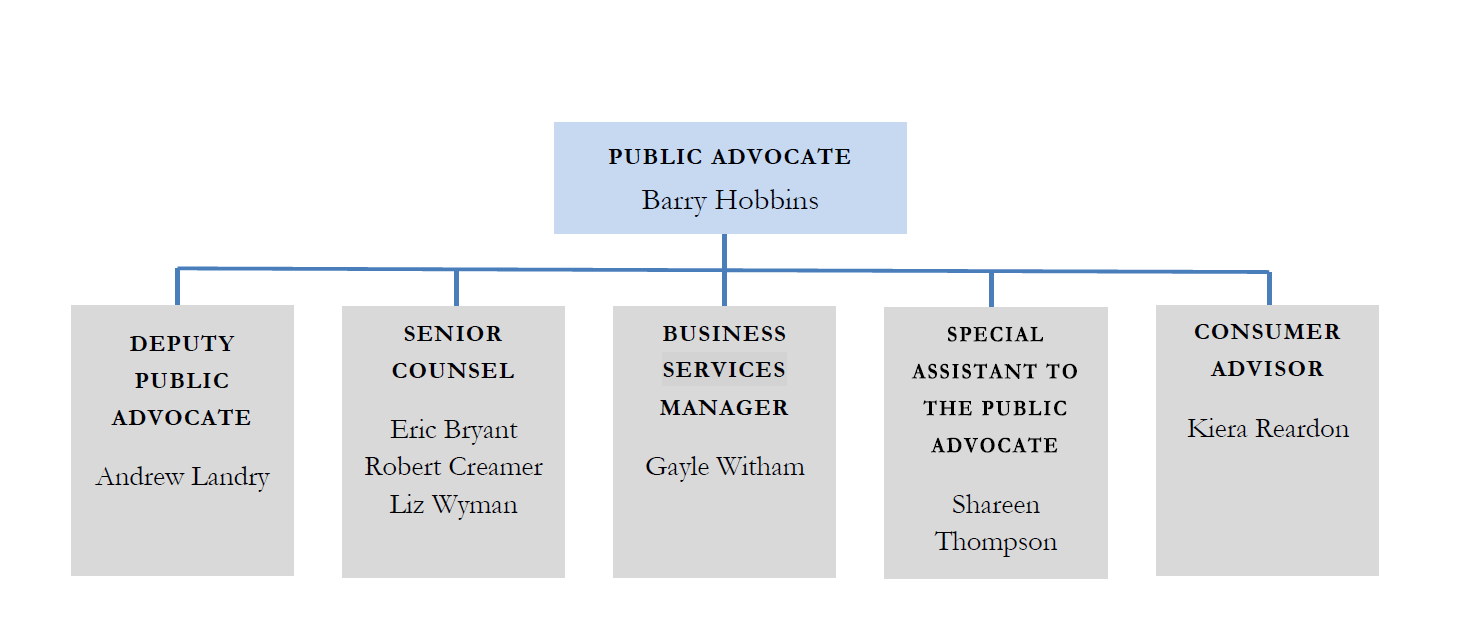 2019 maine office of the public advocate staff chart