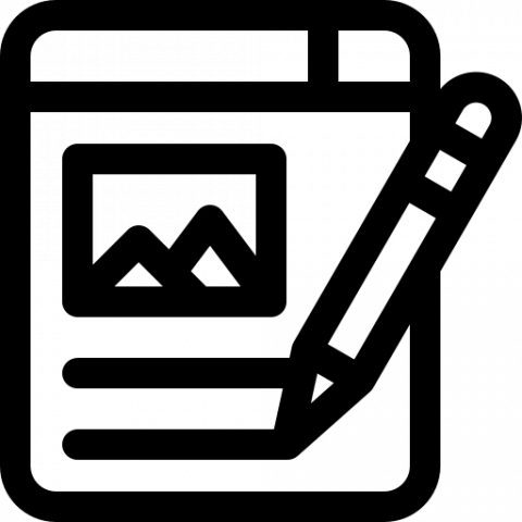 Image of a pencil writing an article 