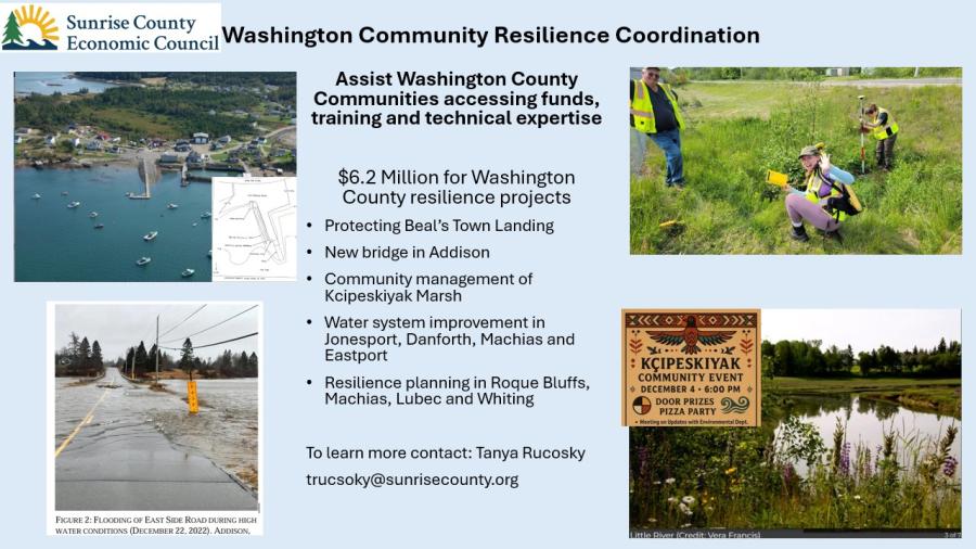 A slide detailing Washington Community Resilience Coordination​