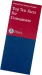 A blue and red pamphlet entitled "Top Ten Facts for Consumers" with the FEMA logo.