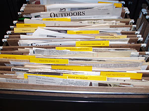 Many subjects available in the vertical file collection