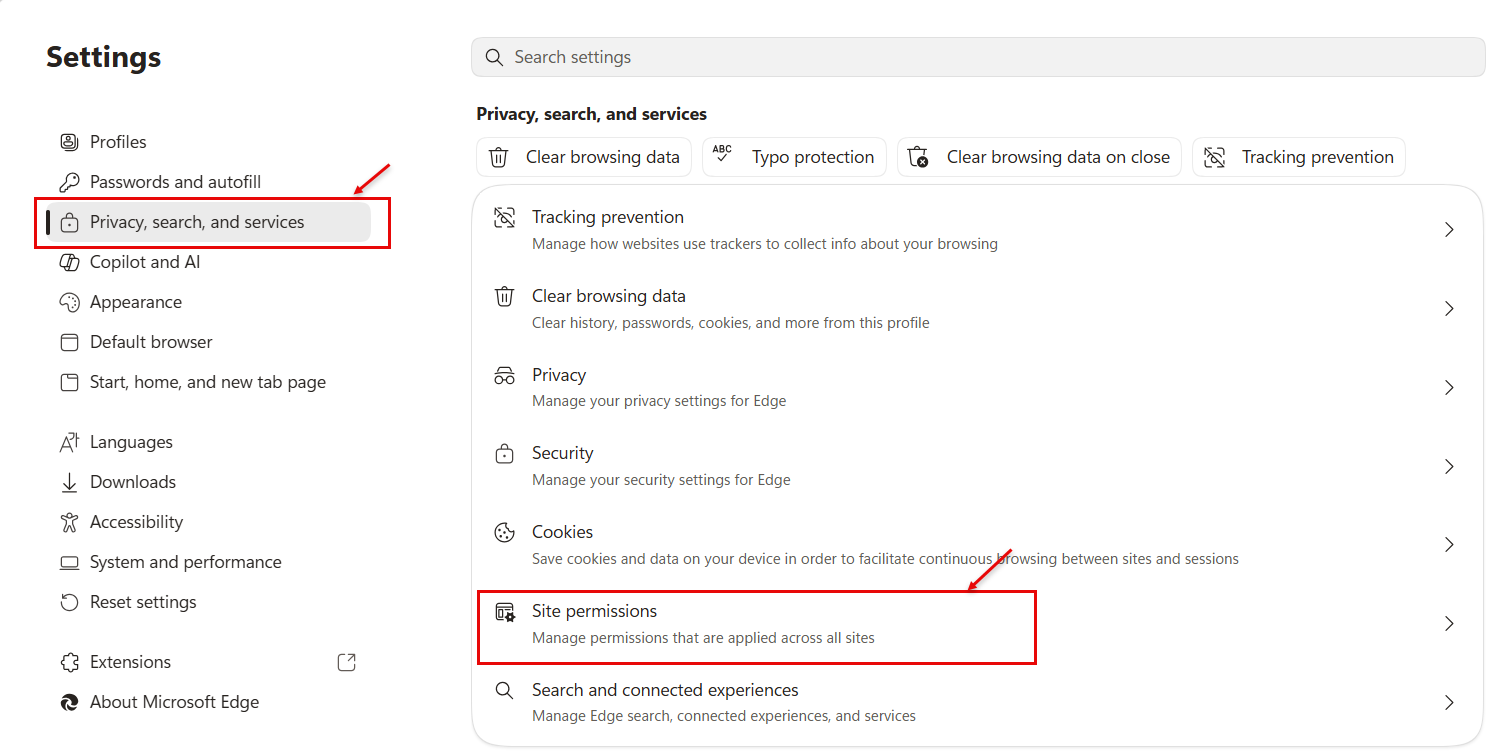 Privacy, search and services for Edge