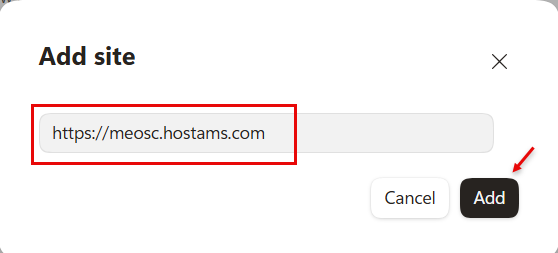 Add trusted site for Edge