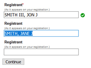 Getting an error about control number or registrant information being ...