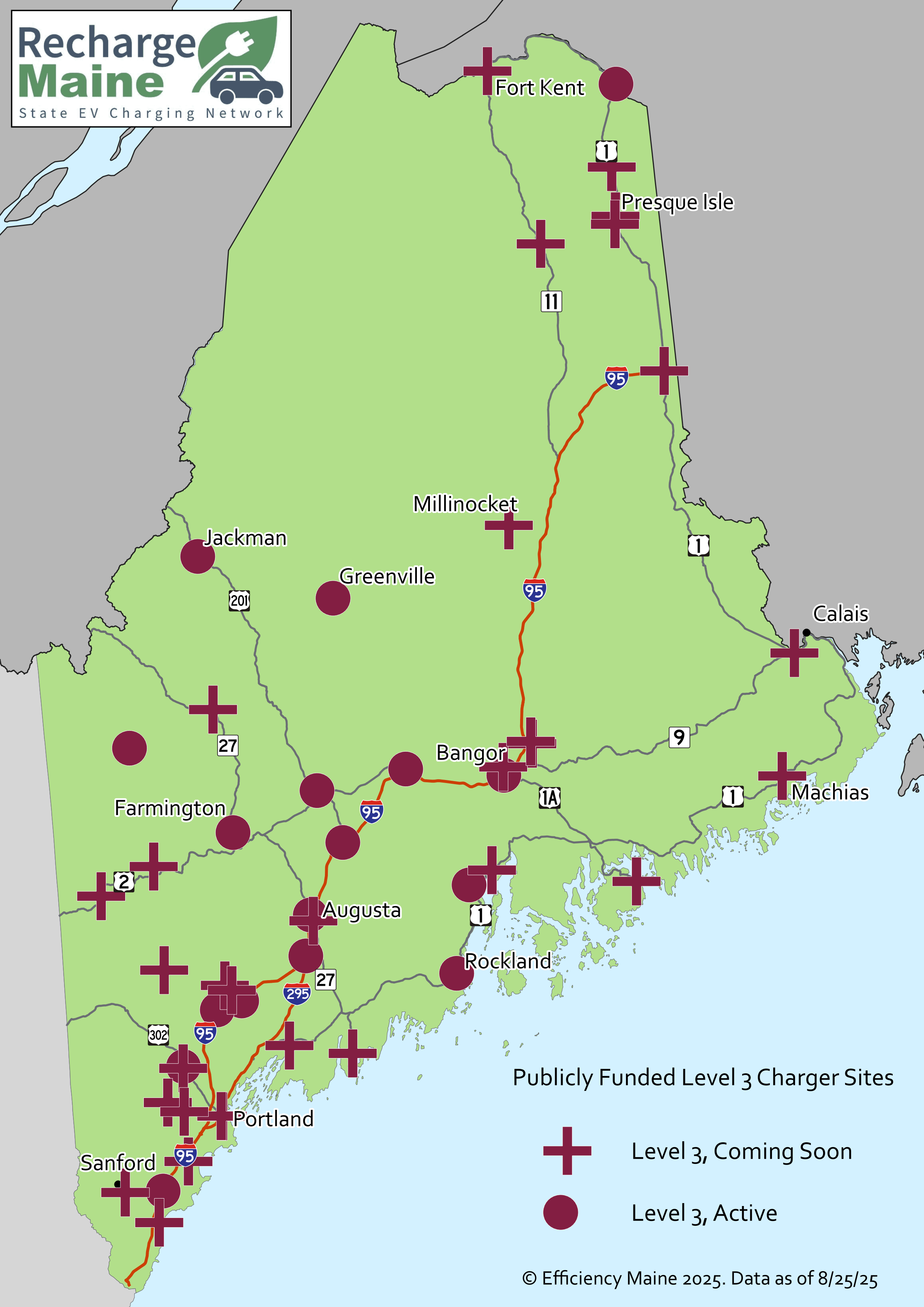 Publicly funded level 3 sites EV charging