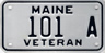 Image of a Maine Special Veteran motorcycle license plate