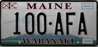 Image of the Maine Wabanaki Recognition License plate