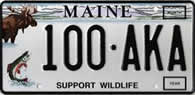 Image of a Maine Sportsman Specialty License plate