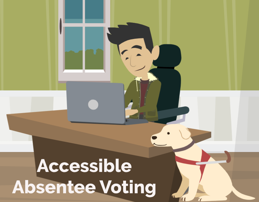 Accessible Absentee voting graphic