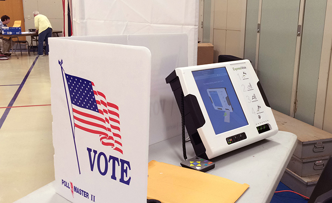 Image of ExpressVote voting booth