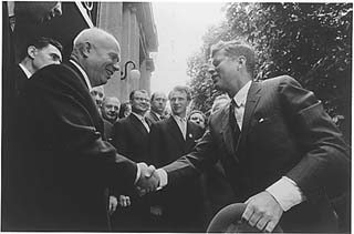 President John F. Kennedy and Nikita Khrushchev