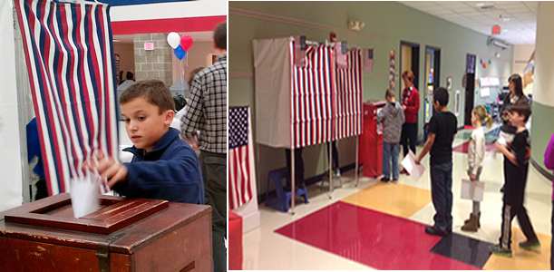 students voting