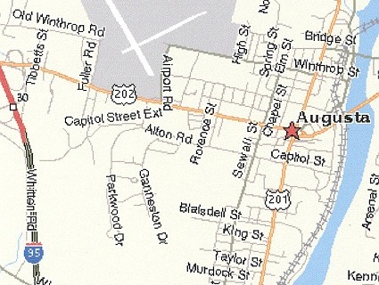 map of Augusta vacinity