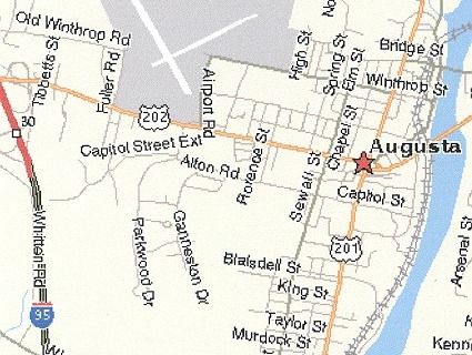 map of Augusta vacinity
