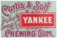 Chewing gum label from early 1900s for Yankee Chewing Gum