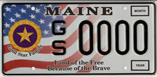 Maine Gold Star Family license plate