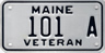 Maine Special Veteran motorcycle license plate