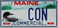 A Maine Conservation Commercial specialty license plate