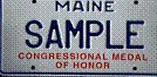 Maine Medal of Honor license plate