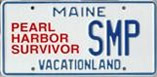 Maine Pearl Harbor Survivor license plate