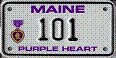 Maine Purple Heart motorcycle plate