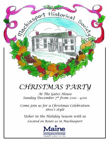 christmas party flyer for machiasport