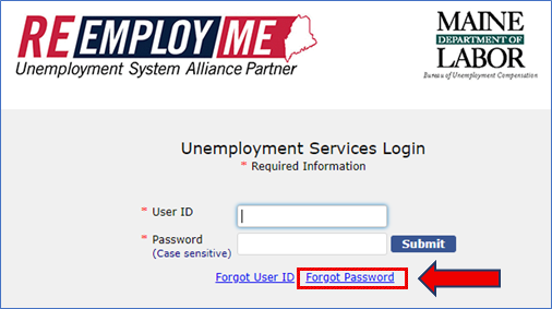 This is a graphic showing the ReEmployME login page.