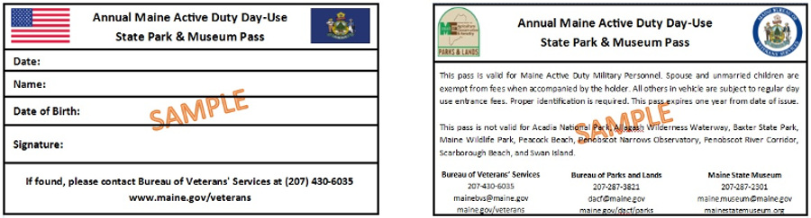 sample veteran park pass